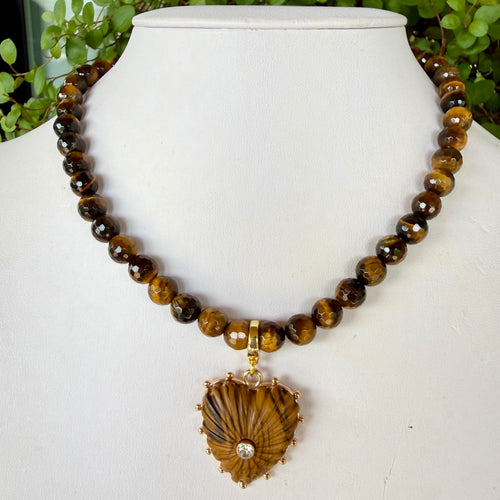 BROWN GEMSTONE HEART