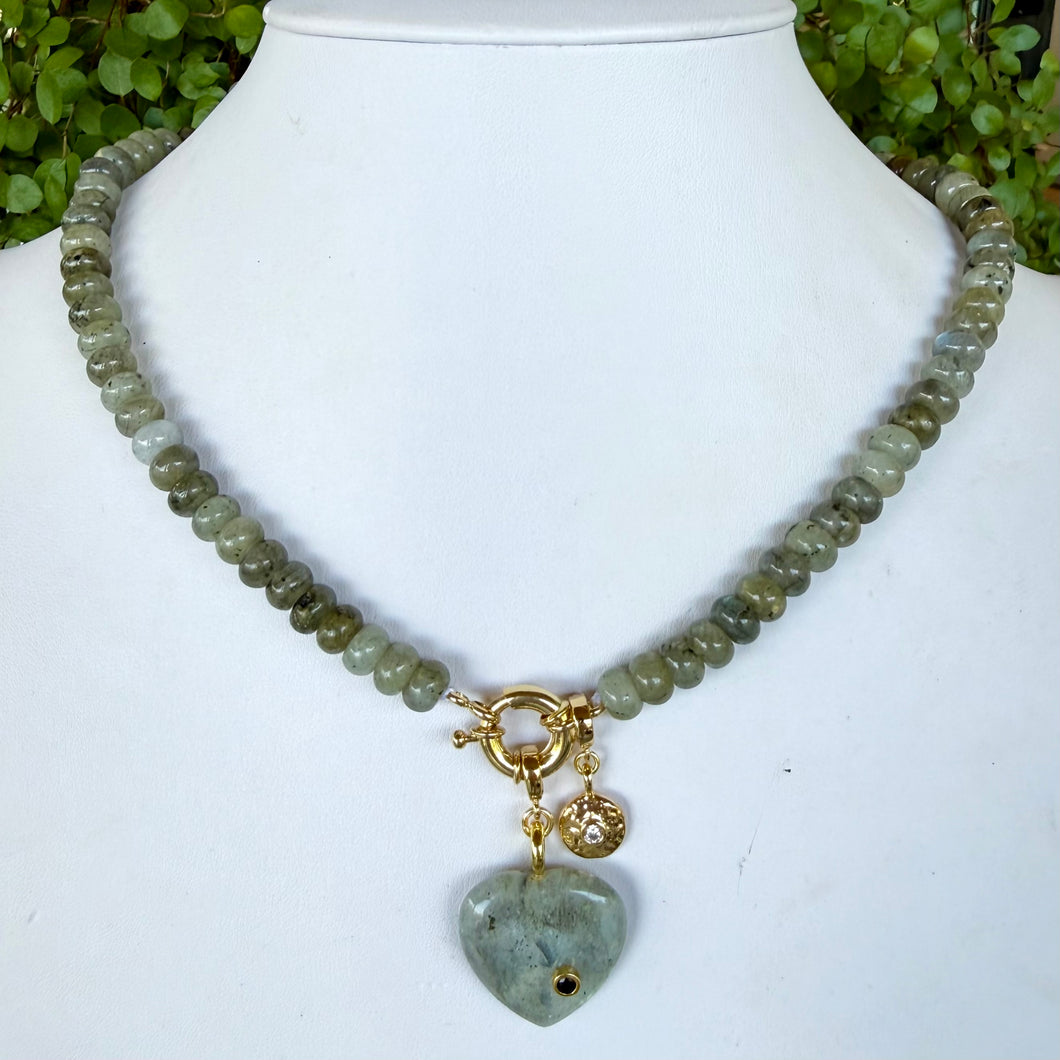 LABRADORITE HEART