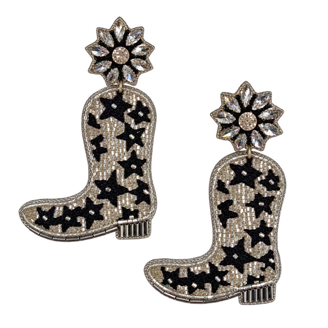 BLACK STAR COWBOY BOOTS