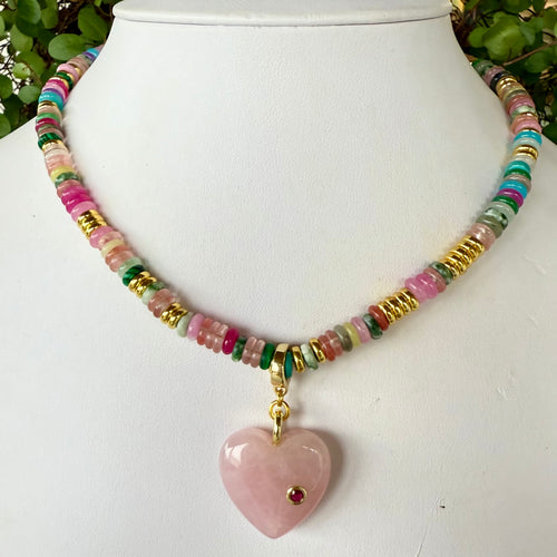 PINK GEMSTONE HEART