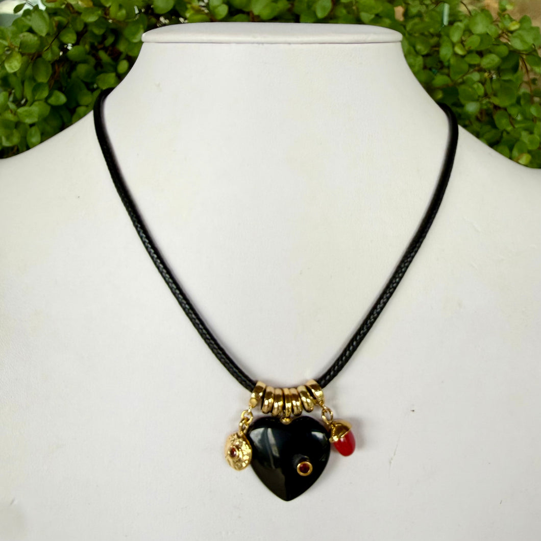 BLACK CORD + HEART