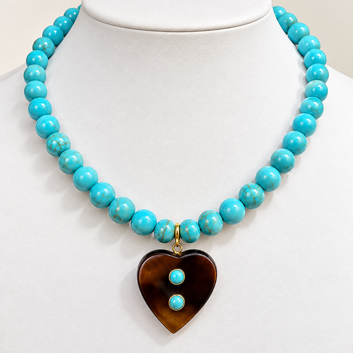 TURQUOISE + CHOCOLATE HEART