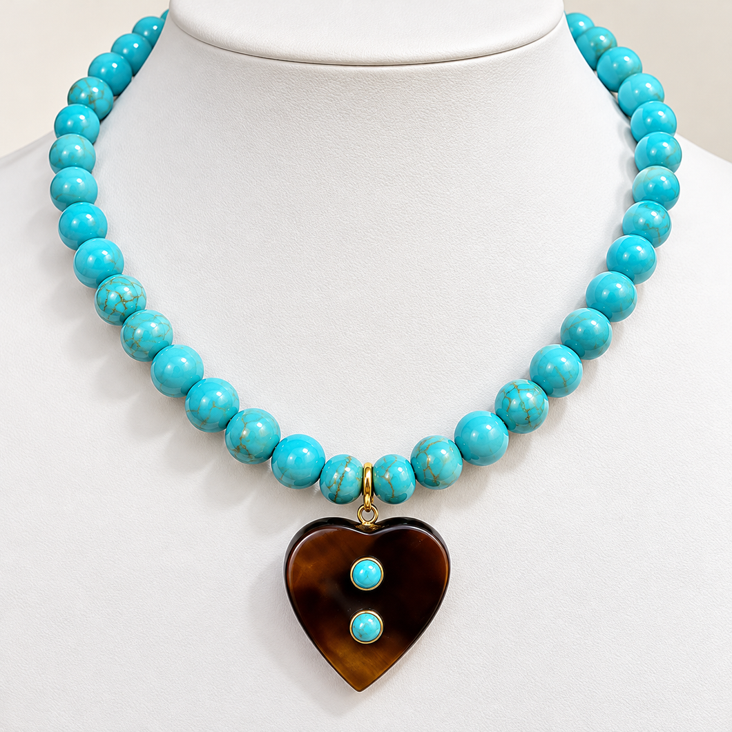 TURQUOISE + CHOCOLATE HEART