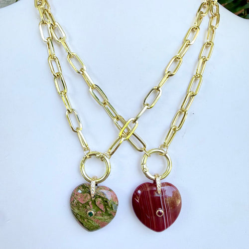 GOLD CHAIN + HEART
