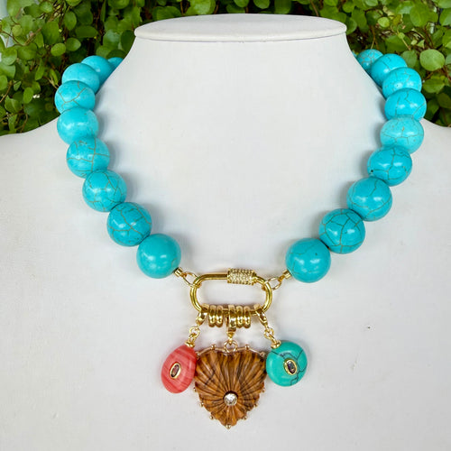 BROWN HEART (MULTI CHARM)
