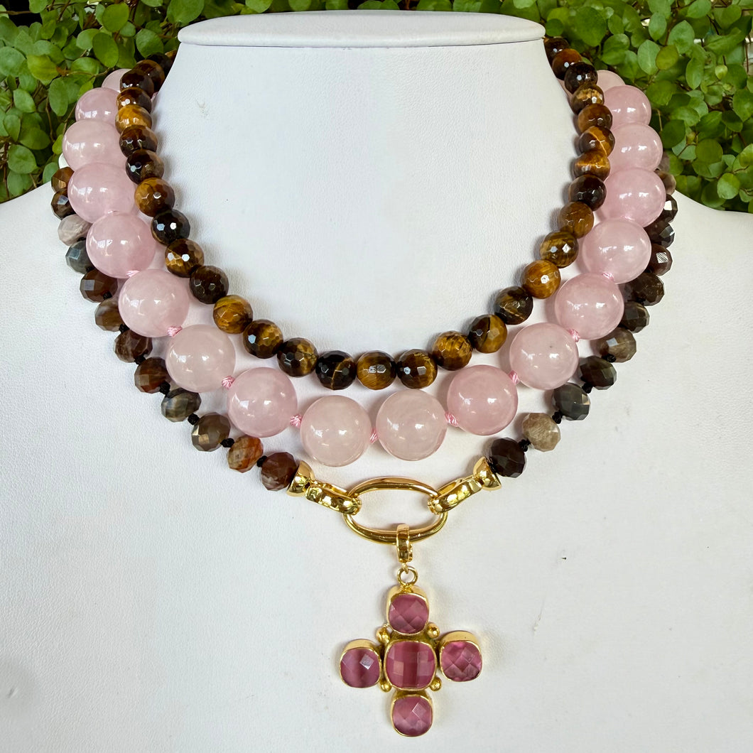 GEMSTONE CROSS - ASSORTED COLORS