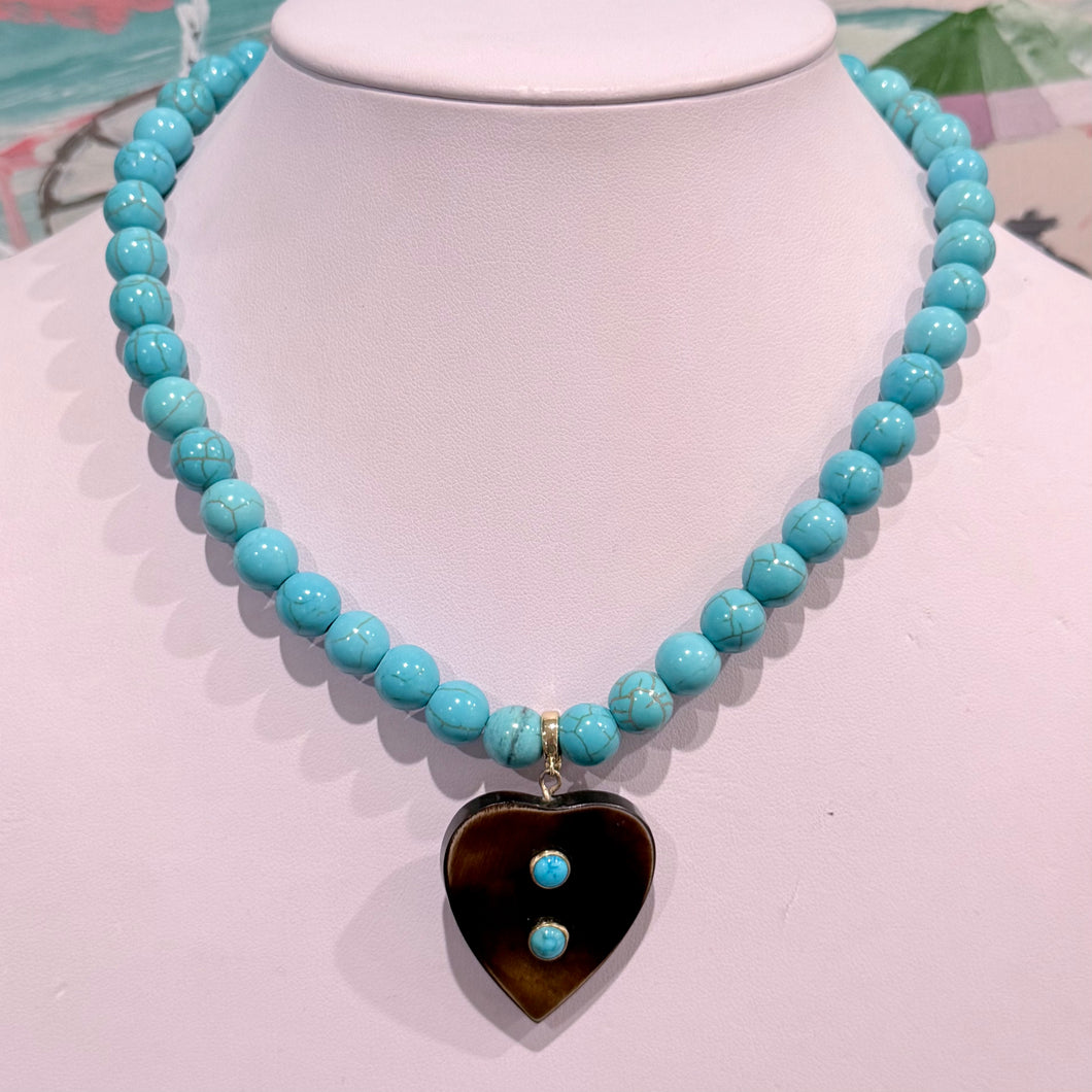 TURQUOISE + CHOCOLATE HEART