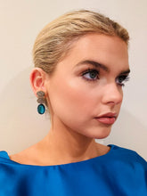 LUCY GEMSTONE EARRINGS - BLUE