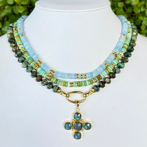 GEMSTONE CROSS - ASSORTED COLORS