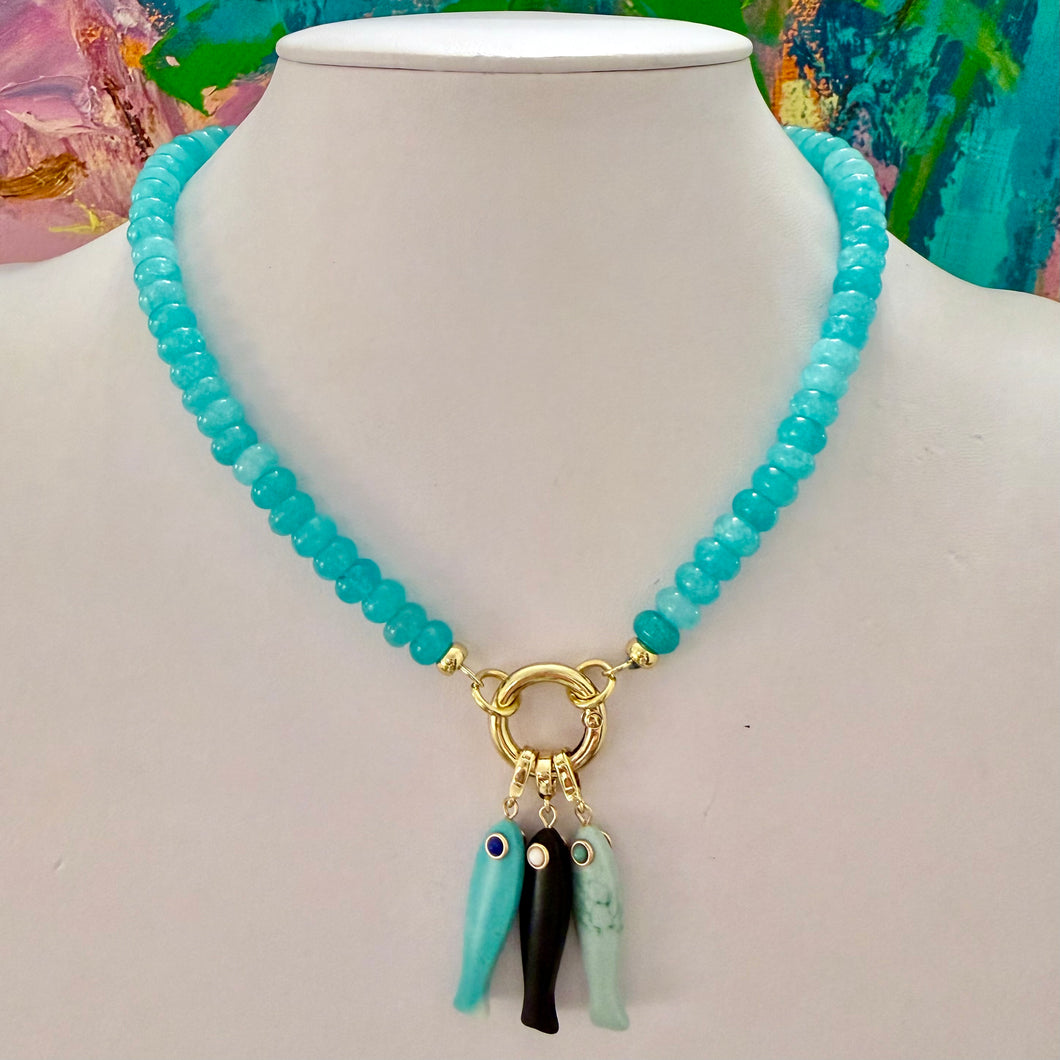 AQUA BEADED + FISH - ASSORTED STYLES