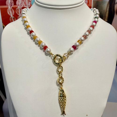 MULTI PEARL + GOLD FISH