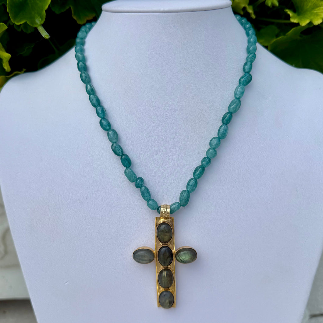 LABRADORITE CROSS