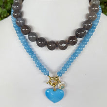 BLUE HEART + CHARM