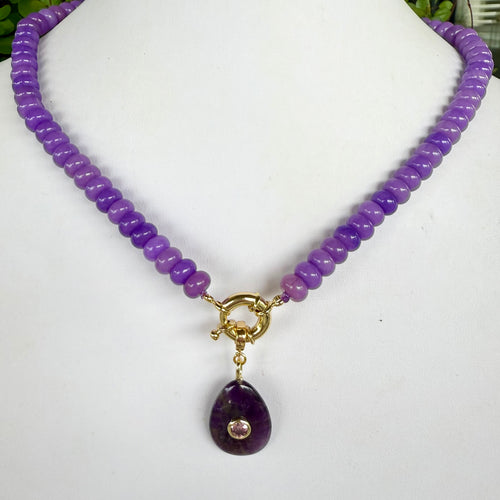 PURPLE GEMSTONE DROP