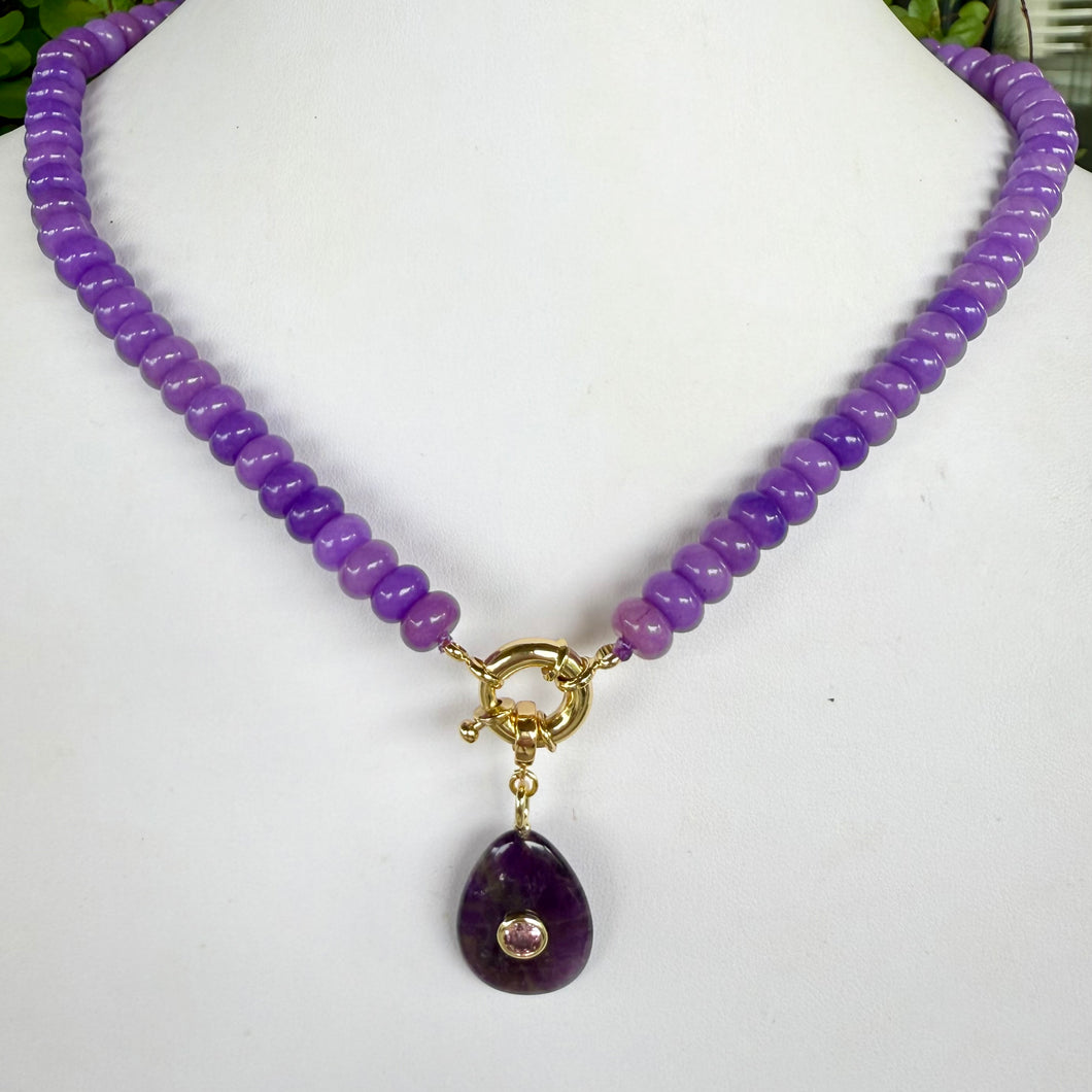PURPLE GEMSTONE DROP