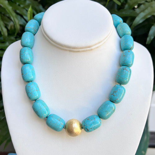 CHUNKY TURQUOISE + GOLD