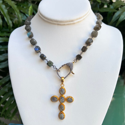 LABRADORITE CROSS