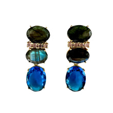 LUCY GEMSTONE EARRINGS - BLUE