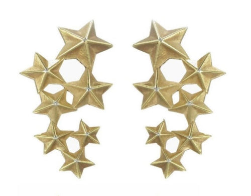 GOLD MULTI STAR EARRINGS