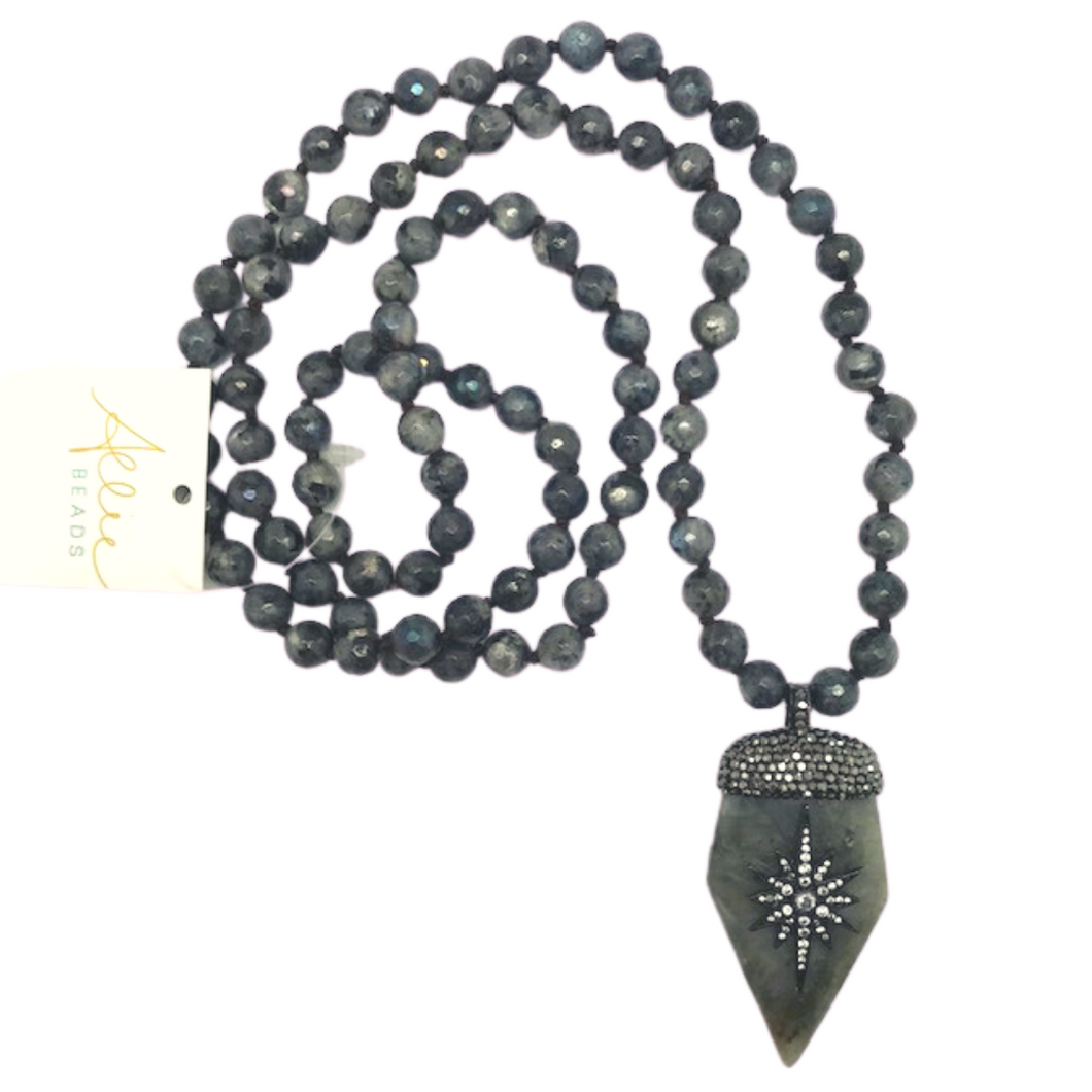 LABRADORITE + PAVÉ ARROW