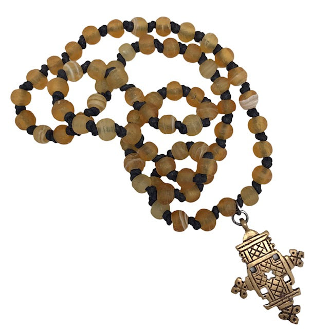 UMBER SEA GLASS + CROSS
