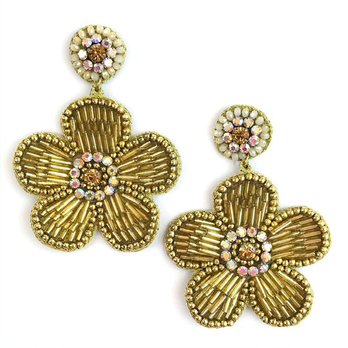 GOLD BEADED FLOWER